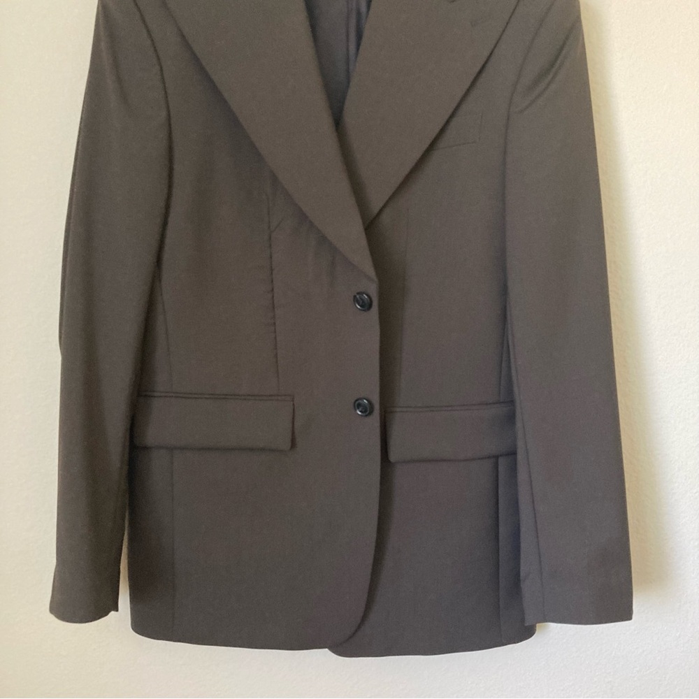 Zara Dark Brown Big Lapel Blazer Jacket | New Without Tags - Picture 4 of 13